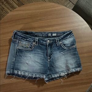 Distressed Denim Shorts